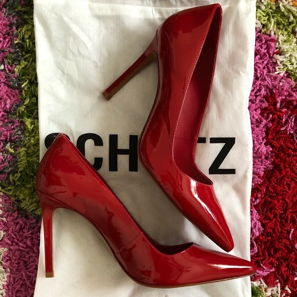 Schutz Farrah Patent Leather Dress Pump, red 9 - Picture 3 of 9